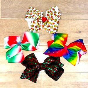 Little Girls Hair Bows | Jojo Siwa Bows | Lot of 4 | Like New | Never Worn